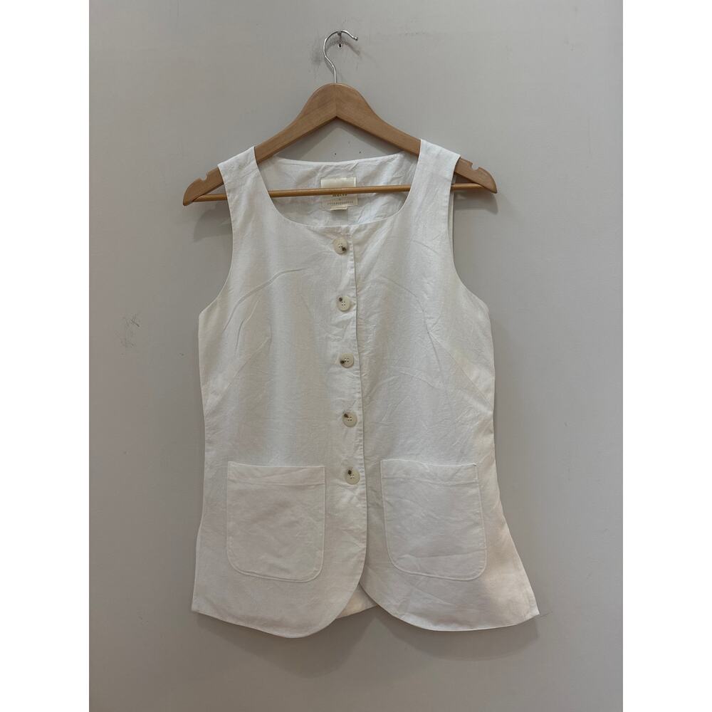 Maeve Cream Button-Down Vest